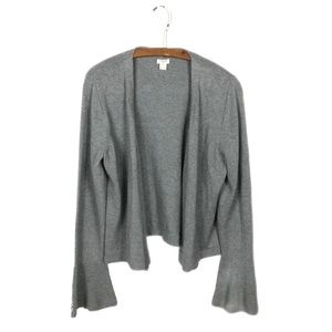 J. Crew Flared Sleeve Knit Open Front Sweater